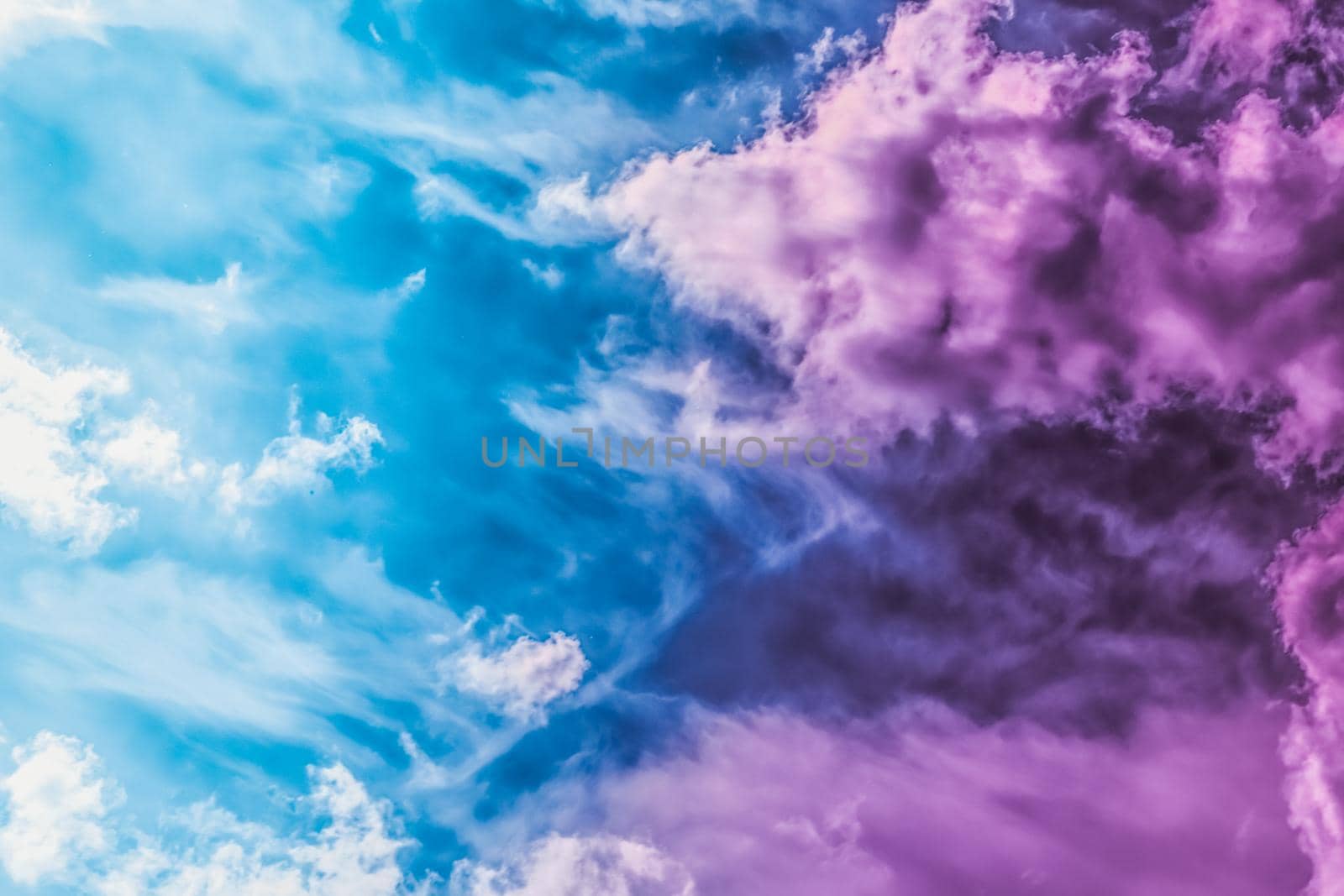 Magical dream, nature backdrop and spiritual holiday concept - Dreamy surreal sky as abstract art, fantasy pastel colours background for modern design