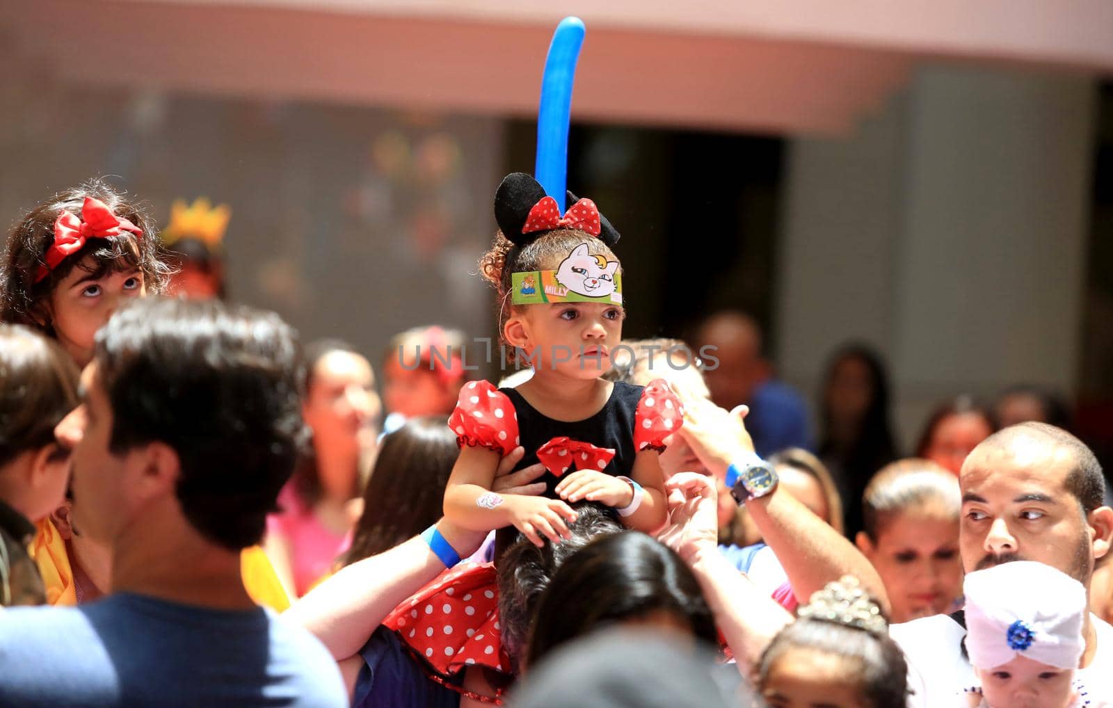 salvador, bahia / brazil - February 21, 2016: Children are seen during the post-carnival dance promoted by Shopping Center in Salvador.