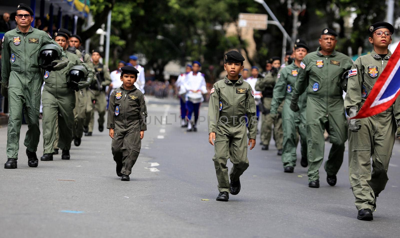 salvador, bahia / brazil - september 7, 2016: Military policemen from Bahia are seen during Civic-Military Parade on the date of Brazil's Independence.