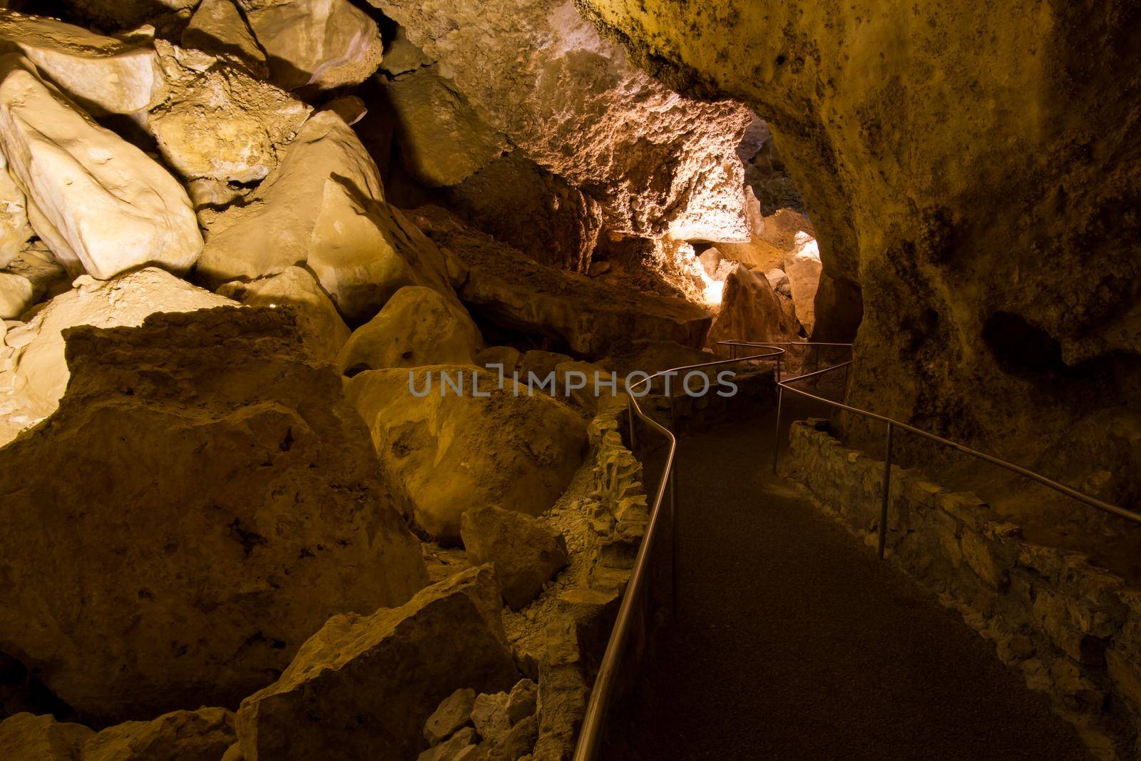 Limestones formations of Guadeloupe Mountains' Carlsbad Caverns.