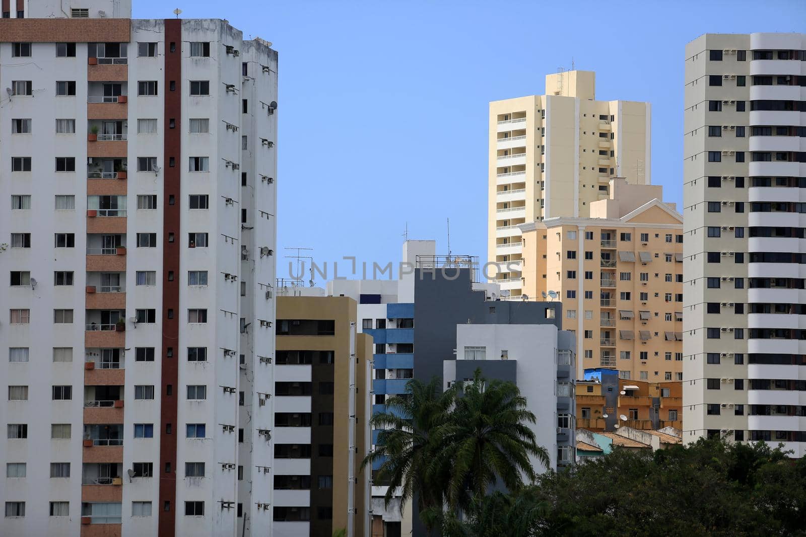 salvador, bahia / brazil - september 21, 2016: View of residential buildings in the Ibui neighborhood in the city of Salvador.
