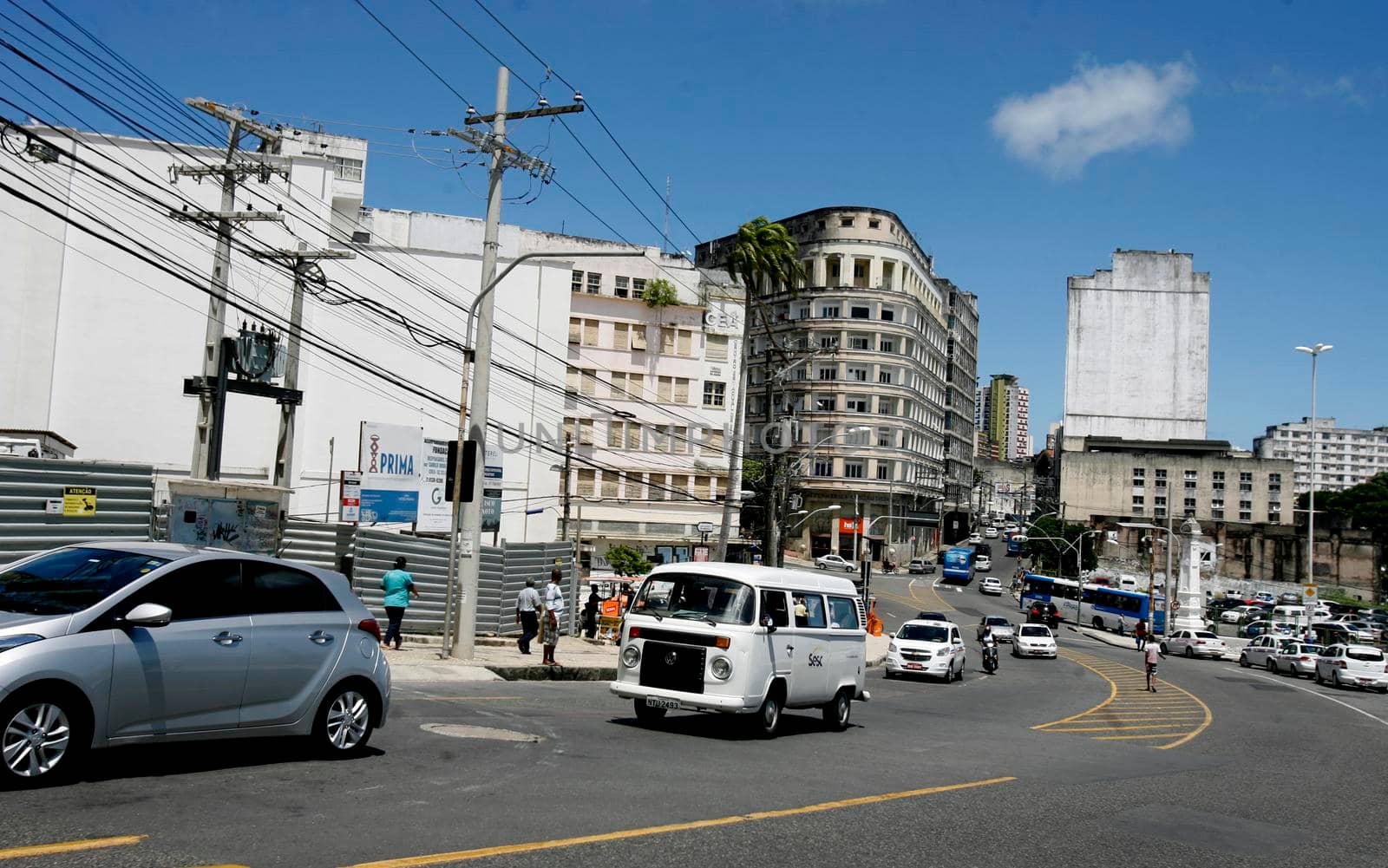 salvador, bahia, brazil - september 9, 2016: View of Castro Alves square, Old Center of Salvador city.