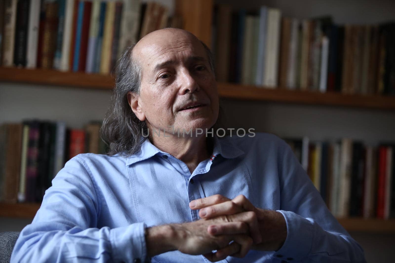 salvador, bahia, brazil - october 5, 2017: Naomar Monteiro de Almeida Filho, former dean of the Federal University of Southern Bahia is seen in the city of Salvador.

