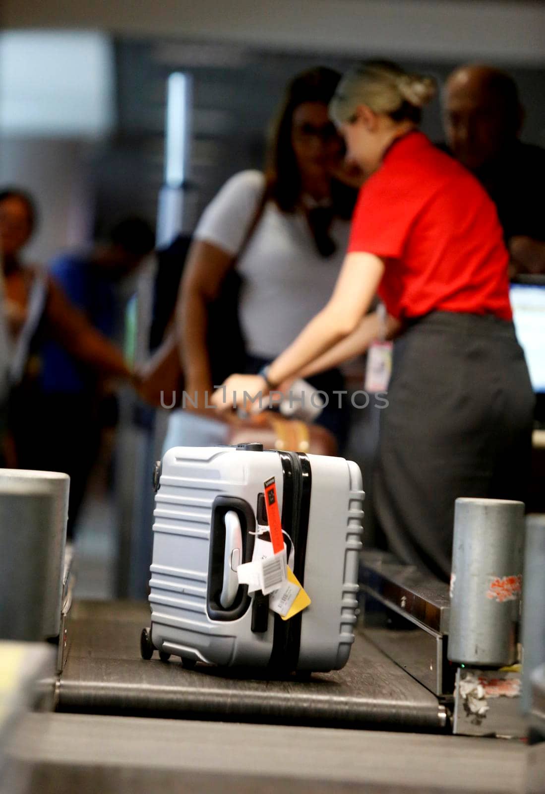 salvador, bahia / brazil - July 27, 2018: Passengers are met at airline check-in at Salvador Airport.