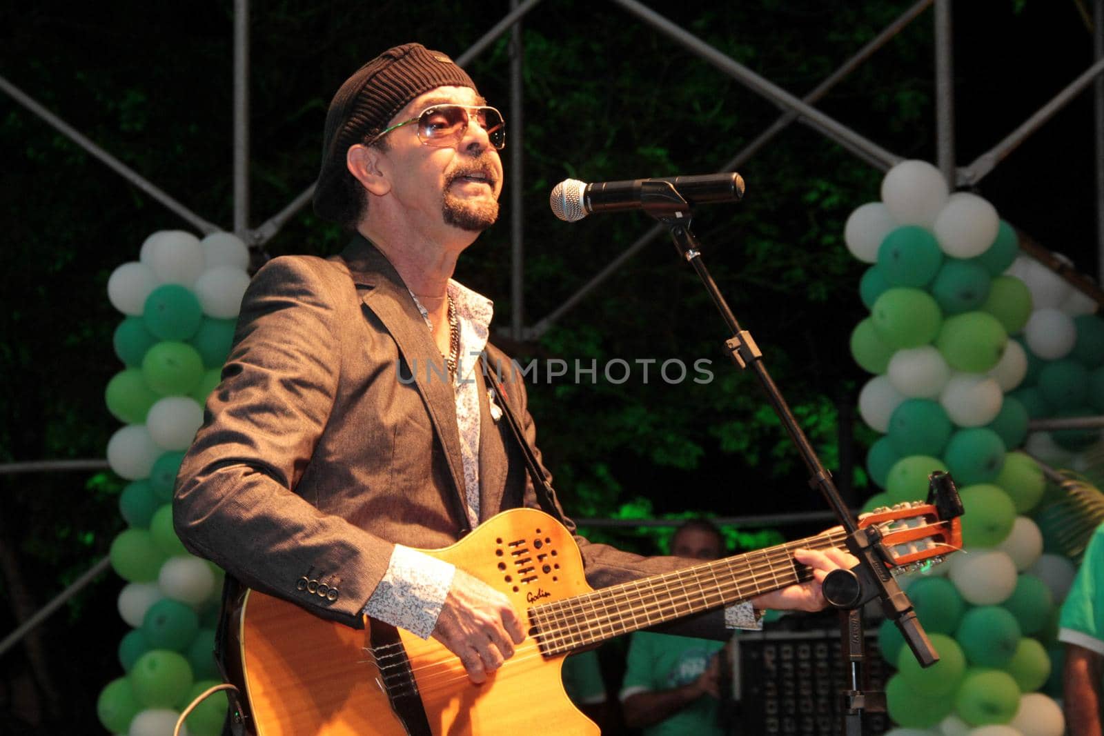 salvador, bahia, brazil - december 19, 2012: Singer and composer Nando Cordel, during a performance in the city of Salvador.