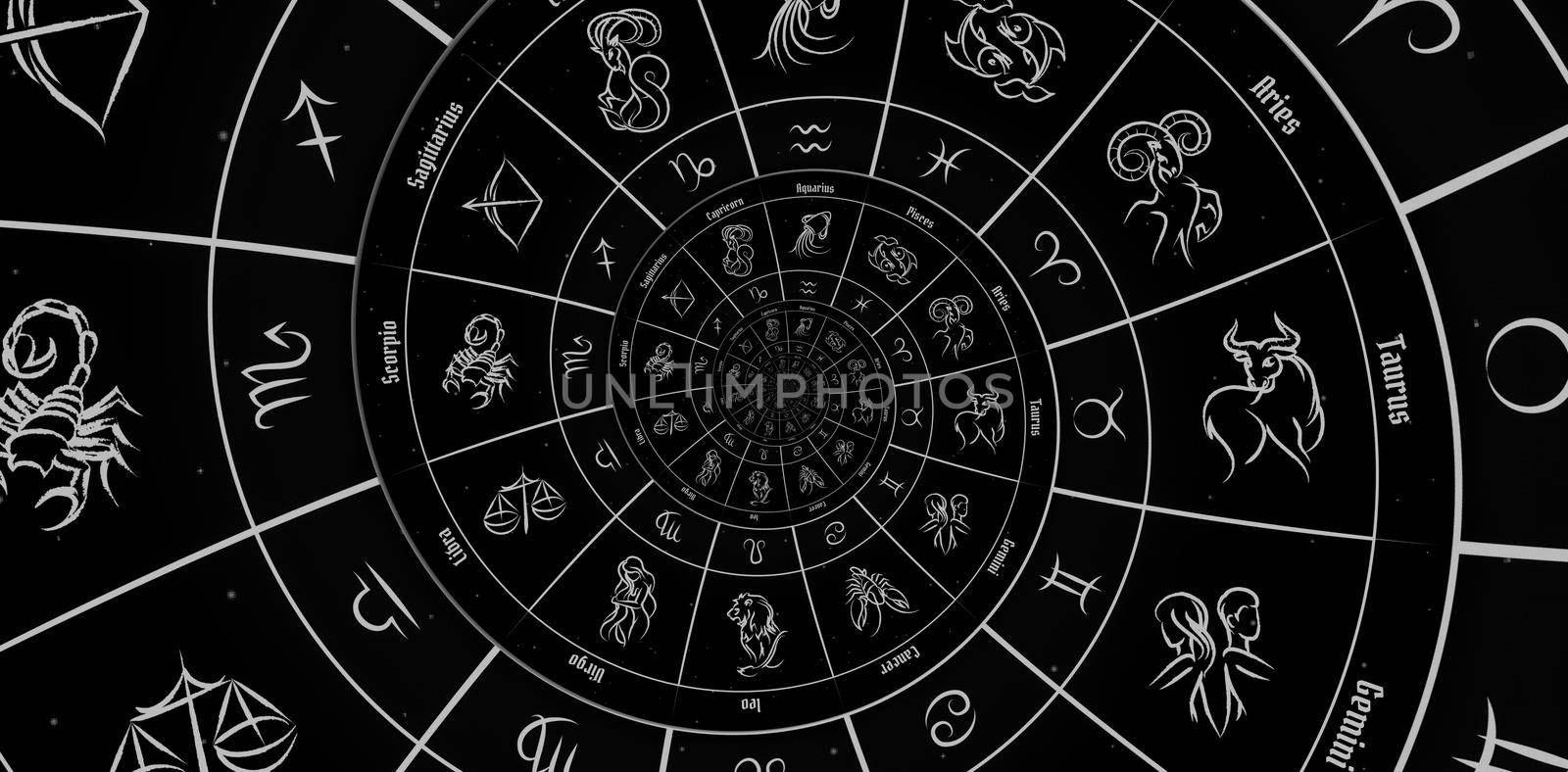 Astrology and alchemy sign background illustration by Perseomedusa