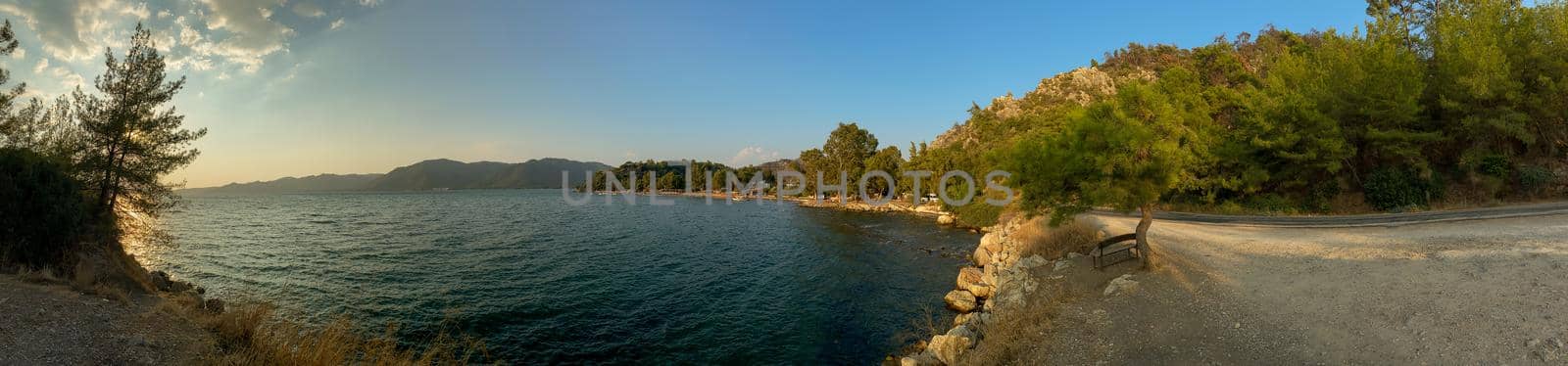 Coastline of Marmaris Hisaronu Mugla Turkey