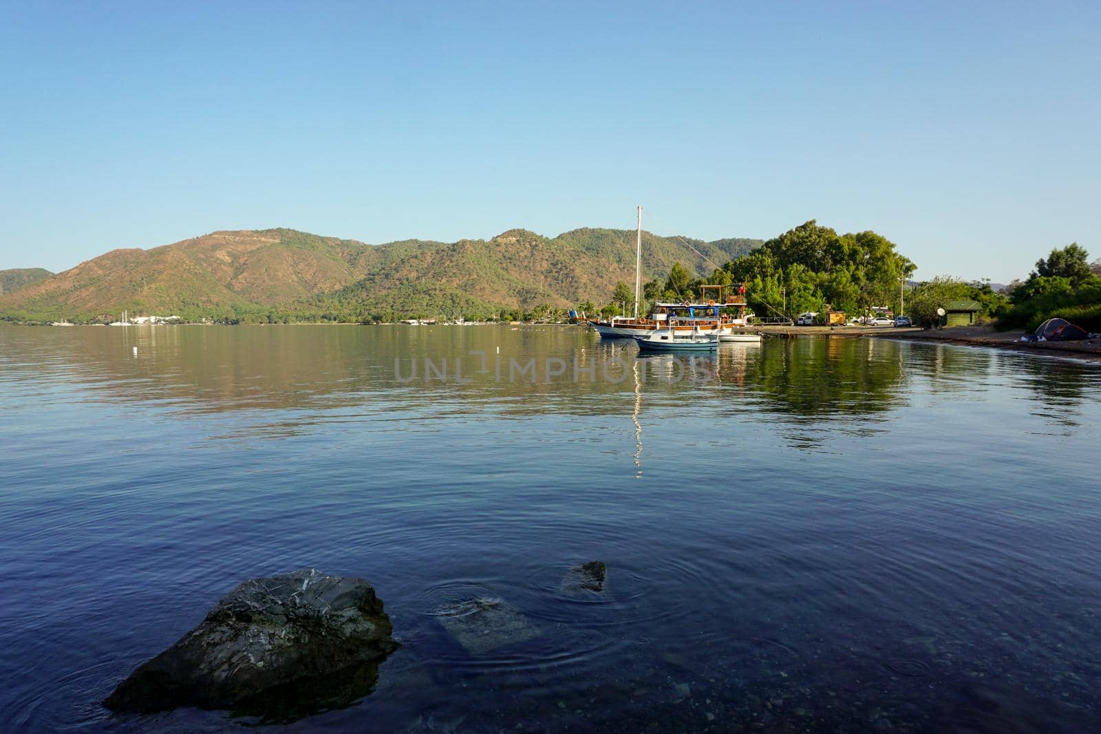 Coastline of Marmaris Hisaronu Mugla Turkey