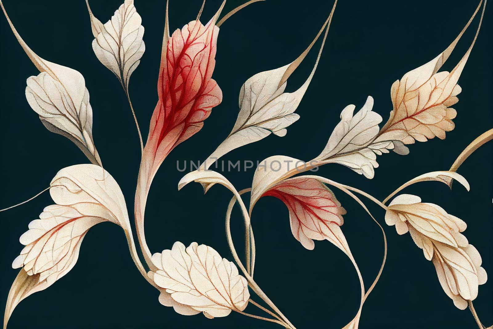 Beautiful digital textile botanical motif for New creation by 2ragon