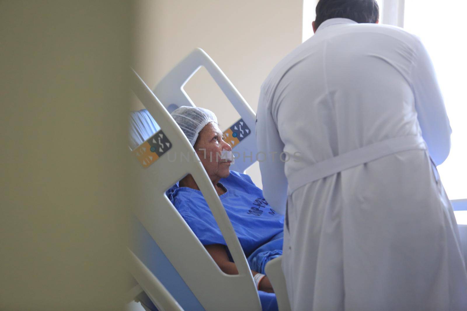 salvador, bahia / brazil - august 8, 2018: Patient is seen at the surgical center of Edigard Santos Hospital in Salvador. The venue is administered by the Federal University of Bahia (UFBA).