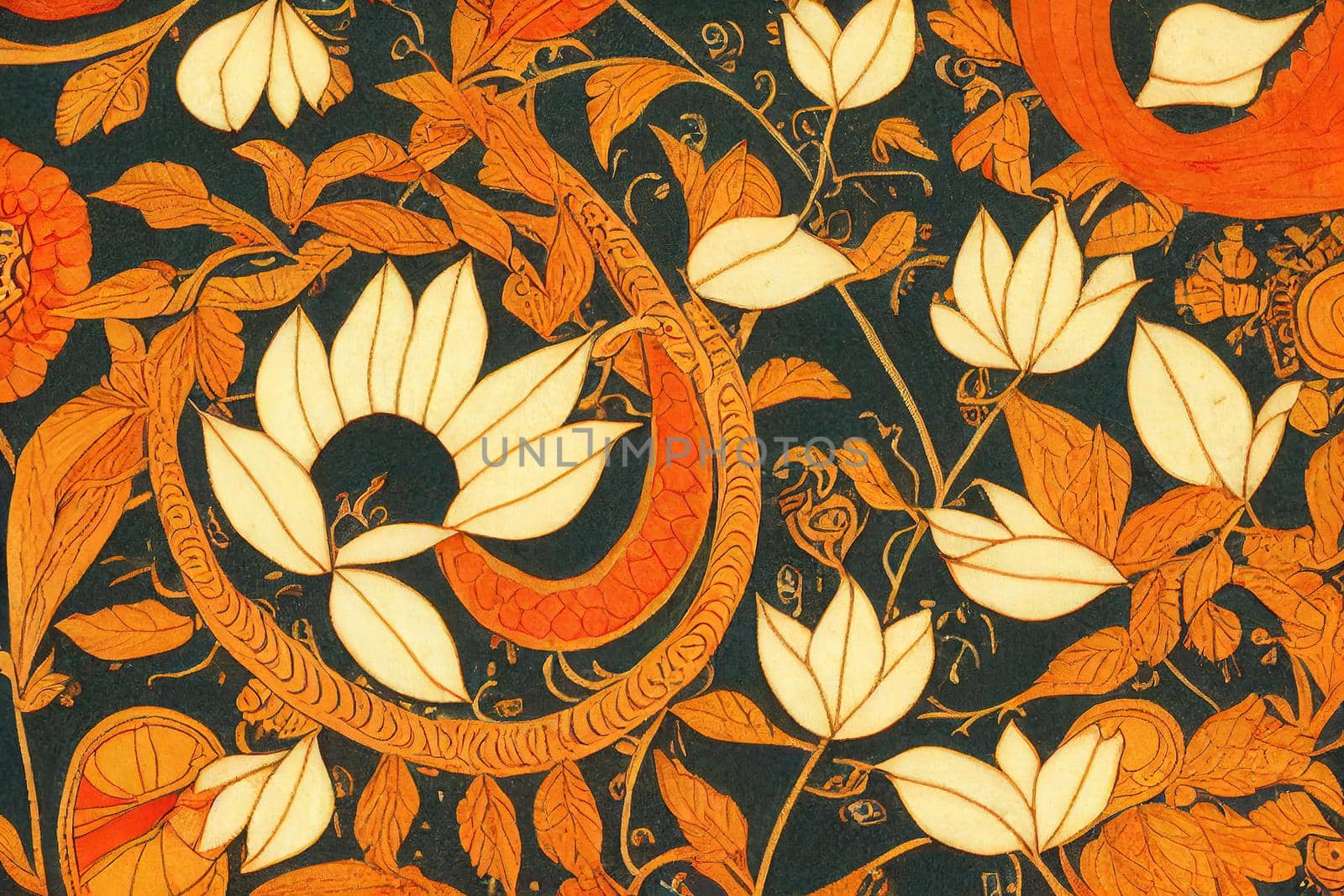 Kalamkari and patola digital designs. High quality illustration