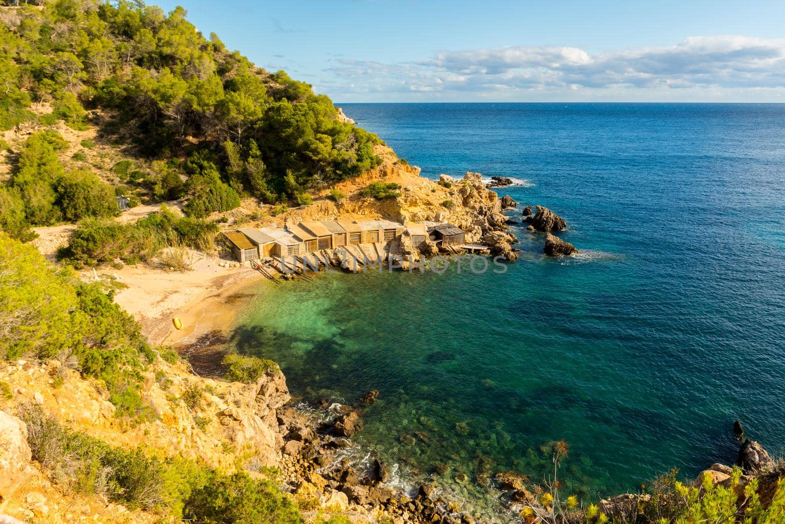 Landscapes of the island of Ibiza. Cala d en Serra,  Sant Joan de Labritja, Ibiza. by martinscphoto