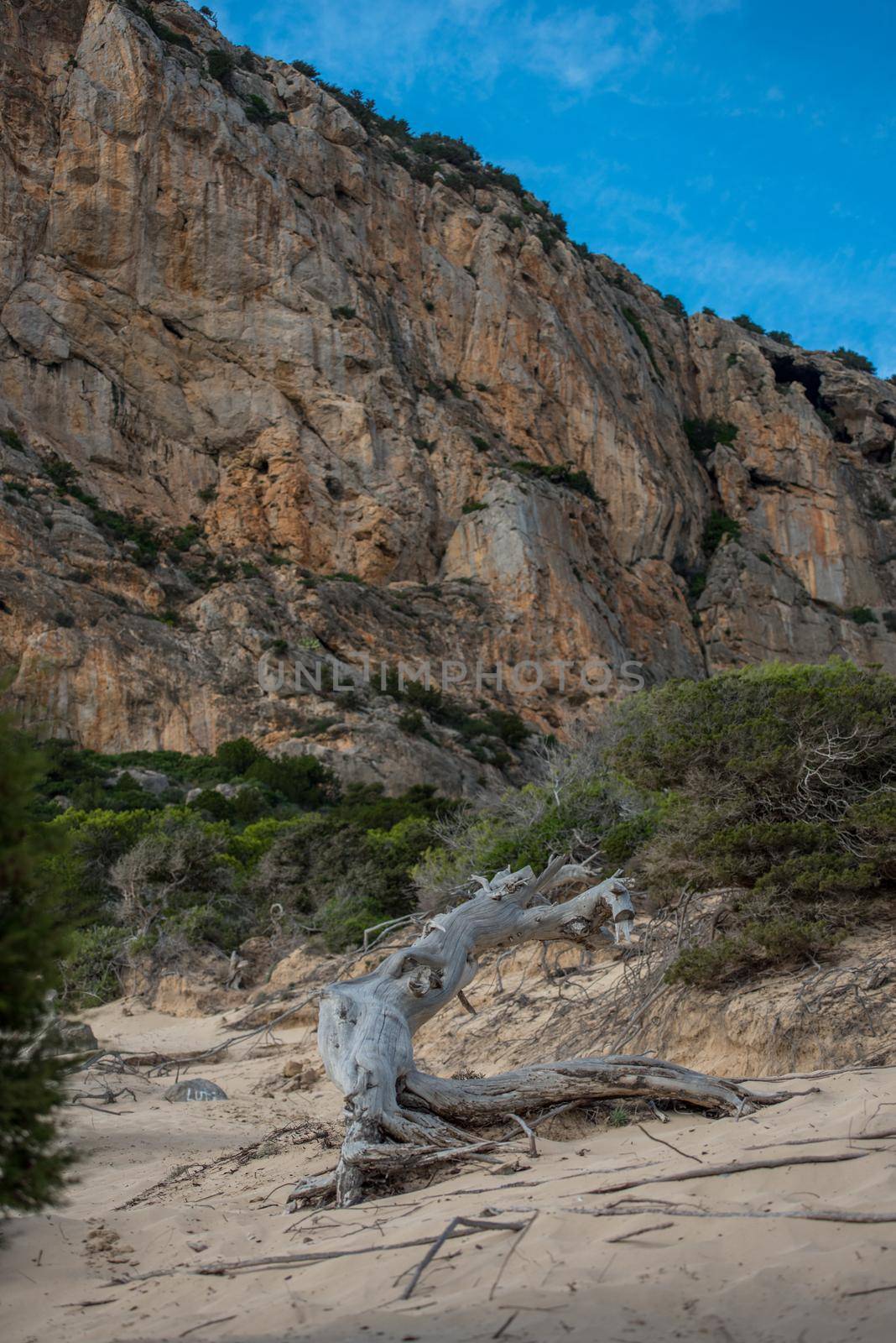 Ibiza, Spain - september 1 2019: Sa pedrera de Cala de Hort, Atlantis at late afternoon