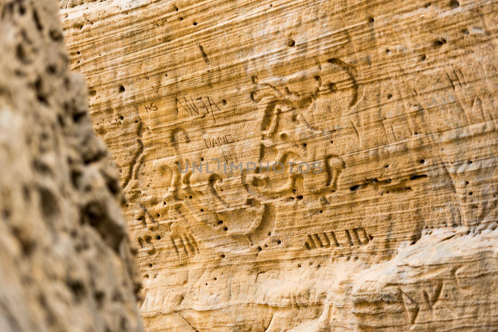 Ibiza, Spain - september 1 2019: Sa pedrera de Cala de Hort, Atlantis at late afternoon