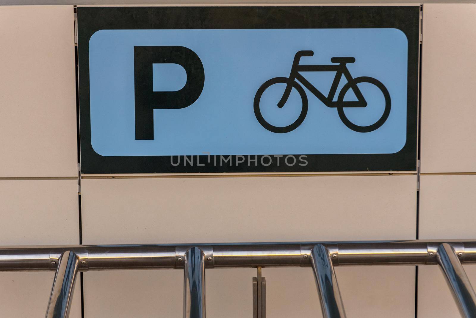 Ibiza, Spain : 2019 November 04 : Bike Parking Ibiza international airport plateaux with extremely dramatic baclight, Ibiza, balearic island