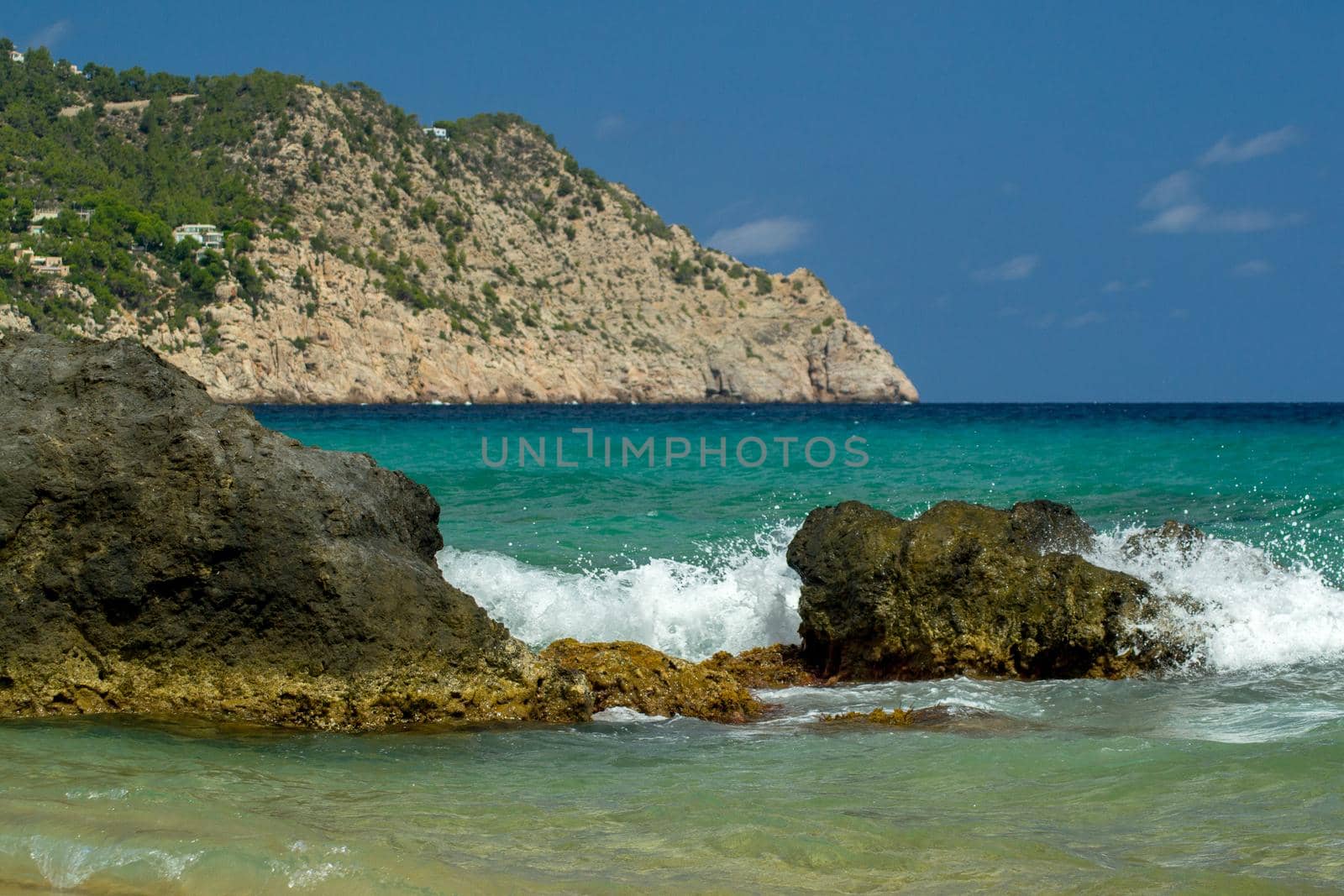 Aigues Blanques, Santa Eulalia des Riu, Ibiza, España : 2015 june 28 : Beautiful day in Aigues Blanques, Santa Eulalia des Riu, Ibiza.