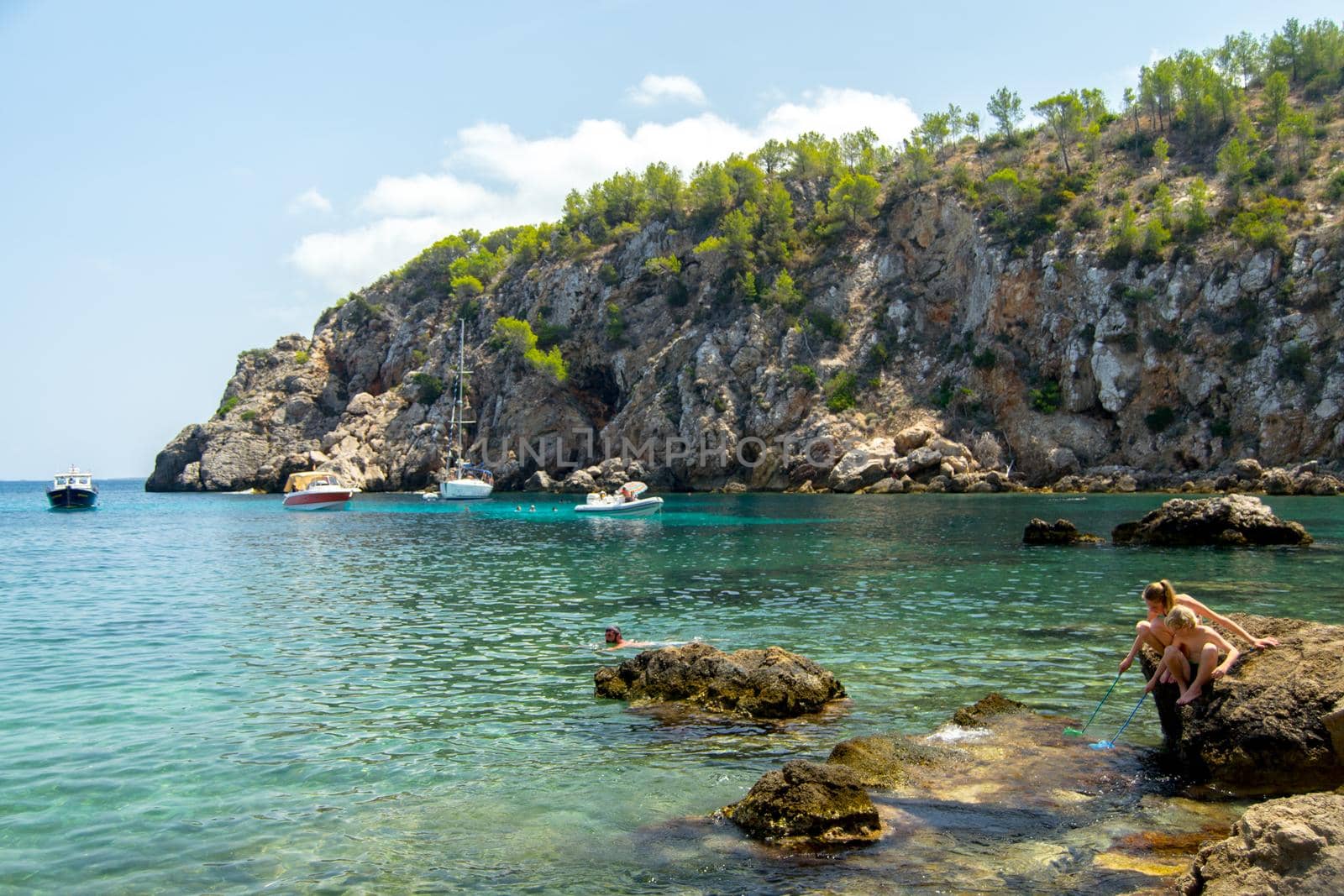 Aigues Blanques, Santa Eulalia des Riu, Ibiza, España : 2015 june 28 : Beautiful day in Aigues Blanques, Santa Eulalia des Riu, Ibiza.