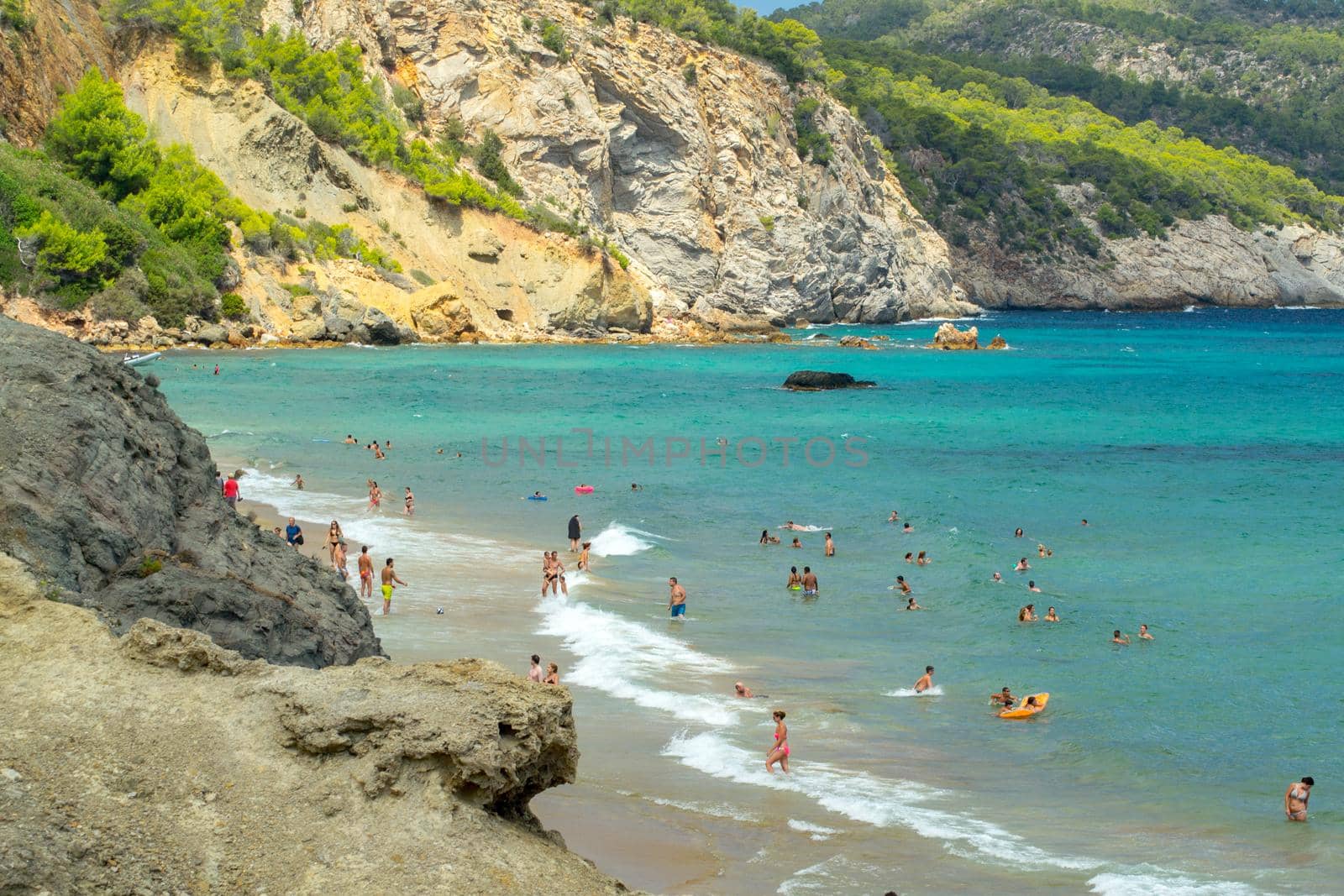 Aigues Blanques, Santa Eulalia des Riu, Ibiza, España : 2015 june 28 : Beautiful day in Aigues Blanques, Santa Eulalia des Riu, Ibiza.