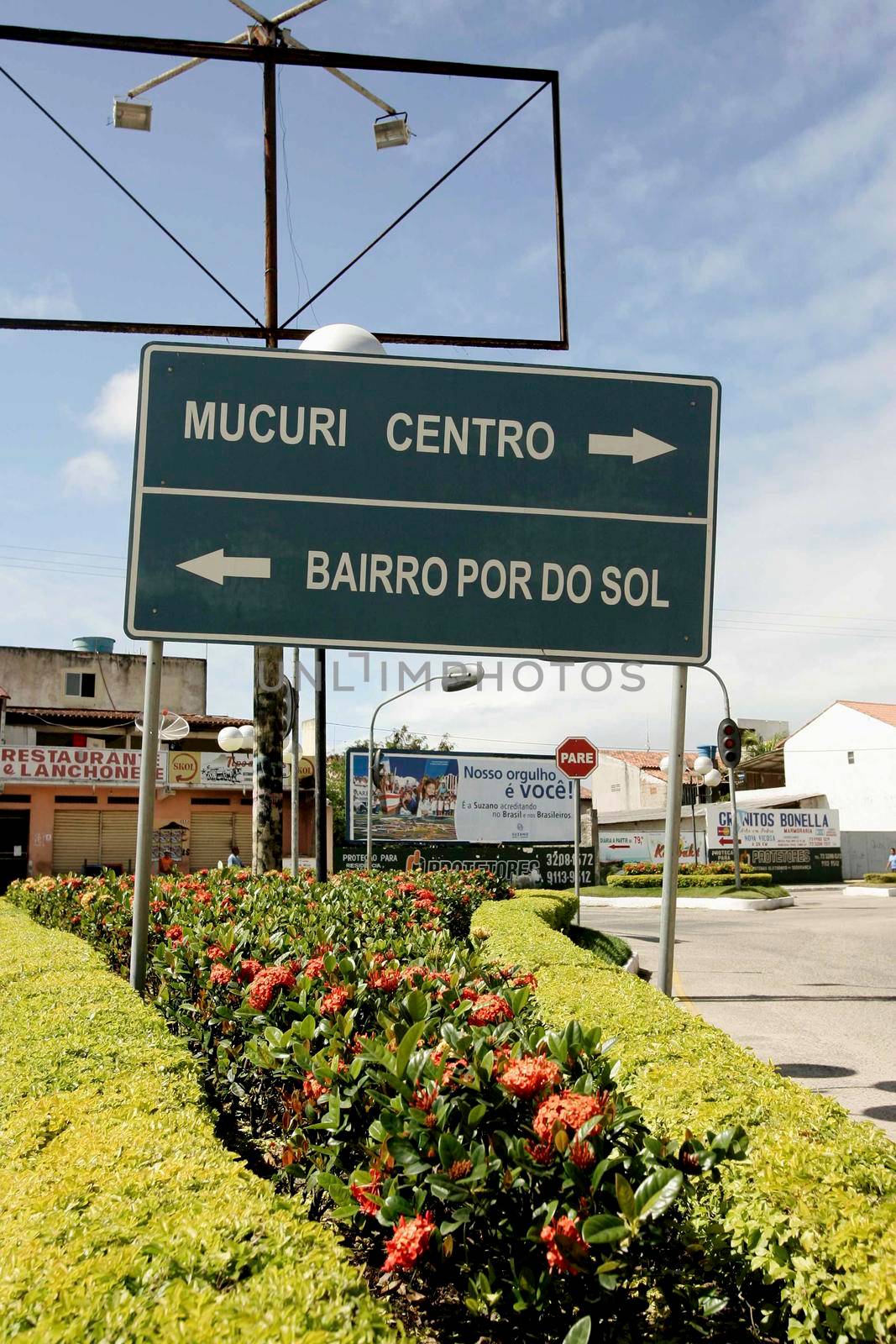 mucuri, bahia, brazil - september 5, 2009: entrance square in the city of Mucuri, in the south of Bahia.