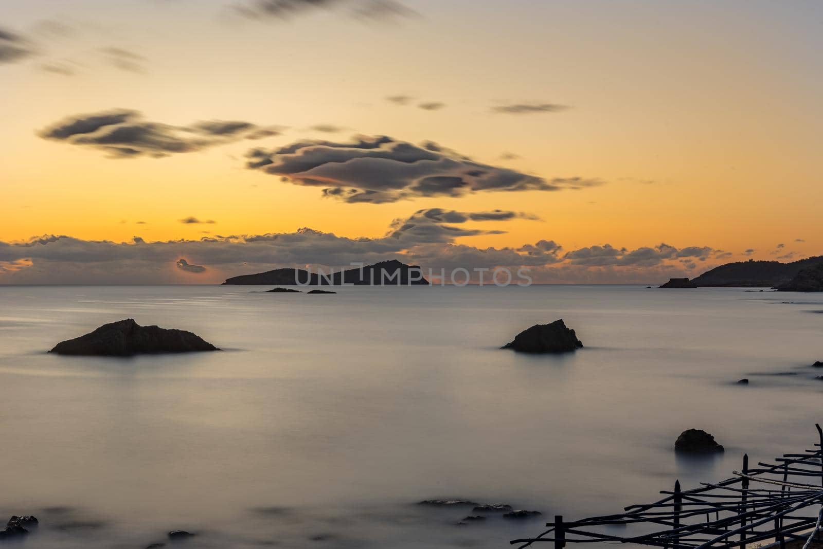 Beautiful sunshine in Aigues Blanques, Ibiza, Spain by martinscphoto