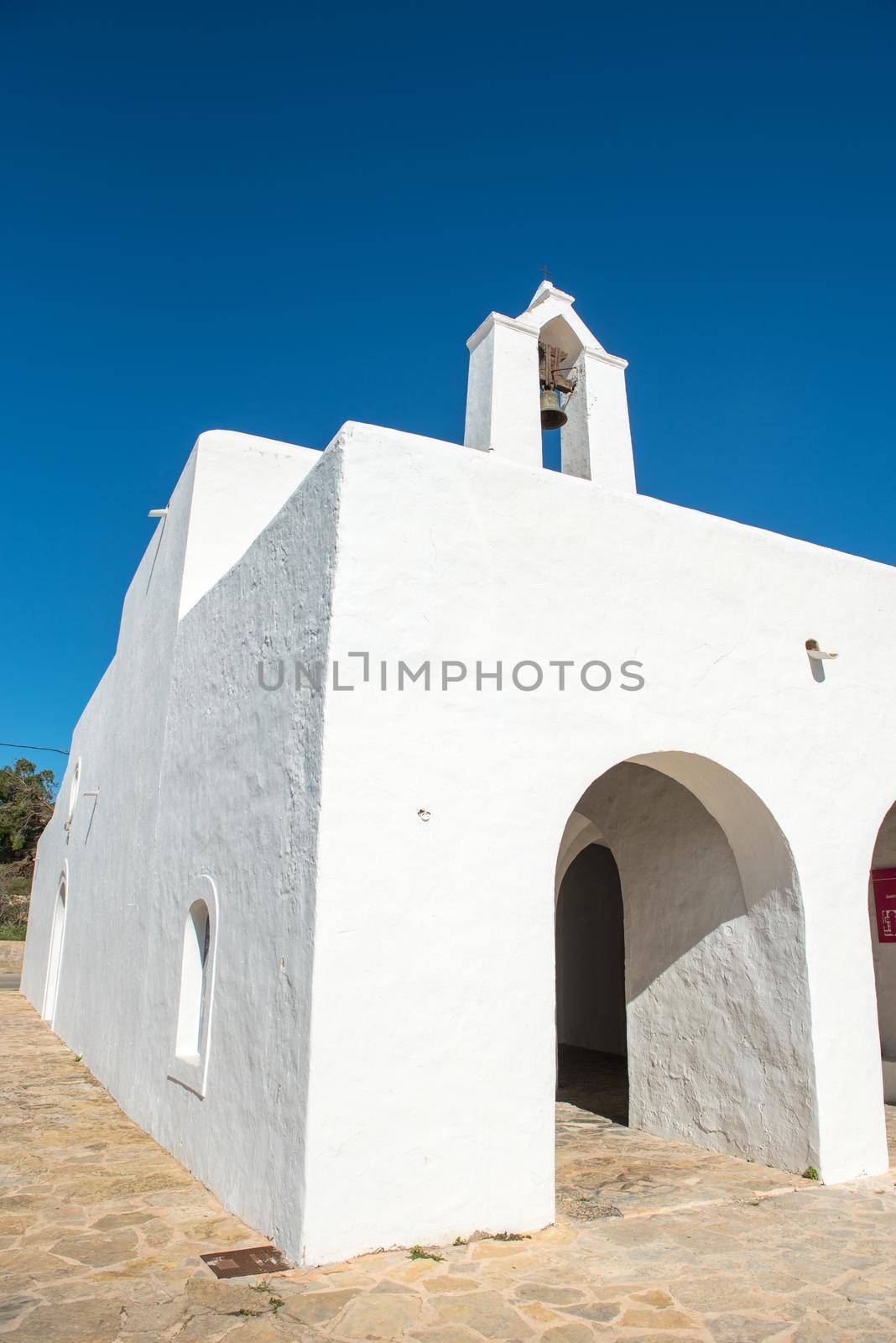 Old White Church of Santa Anges de la Corona, Ibiza, Spain. by martinscphoto