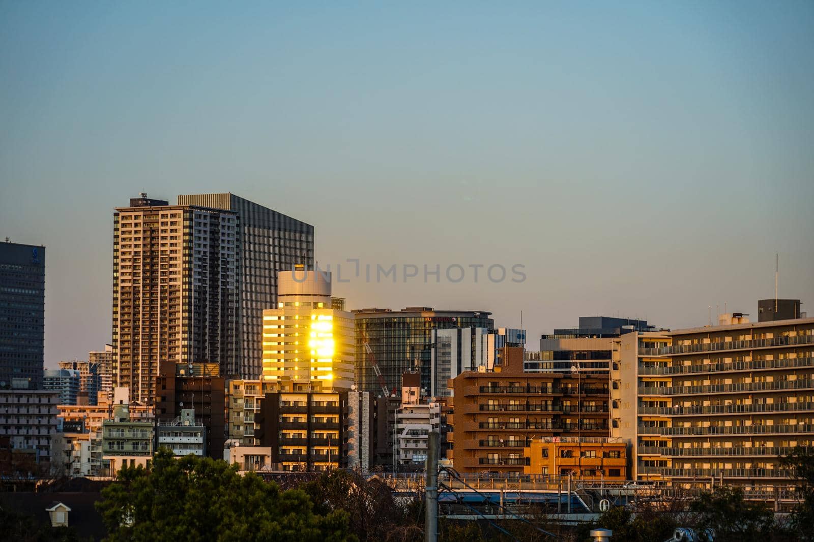 Sunset view and sunset in Yokohama City. Shooting Location: Yokohama-city kanagawa prefecture