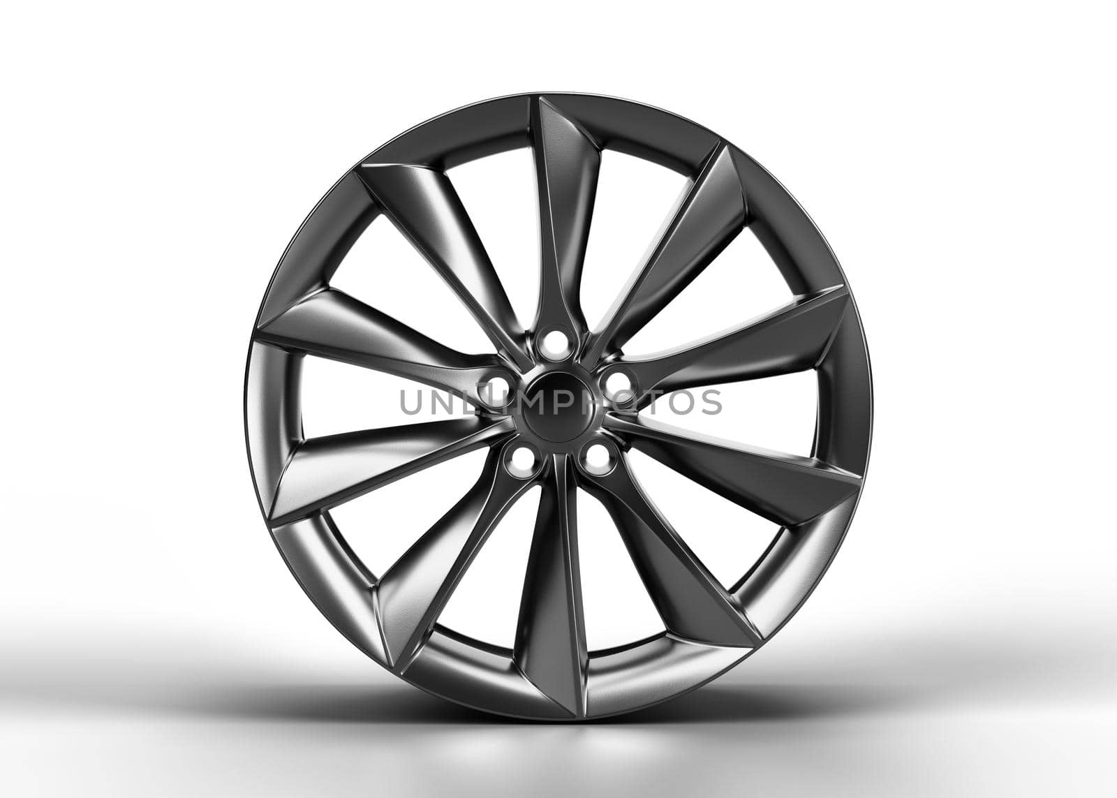 Car disk isolated on white background. 3D rendering illustration.