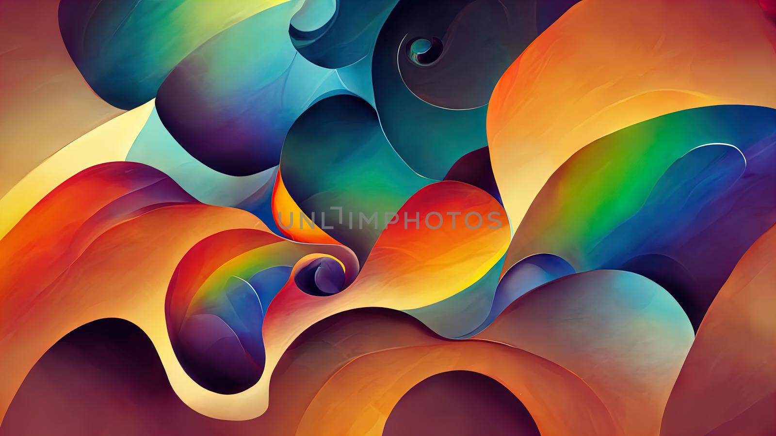 abstract colored fractals and rainbow tints.