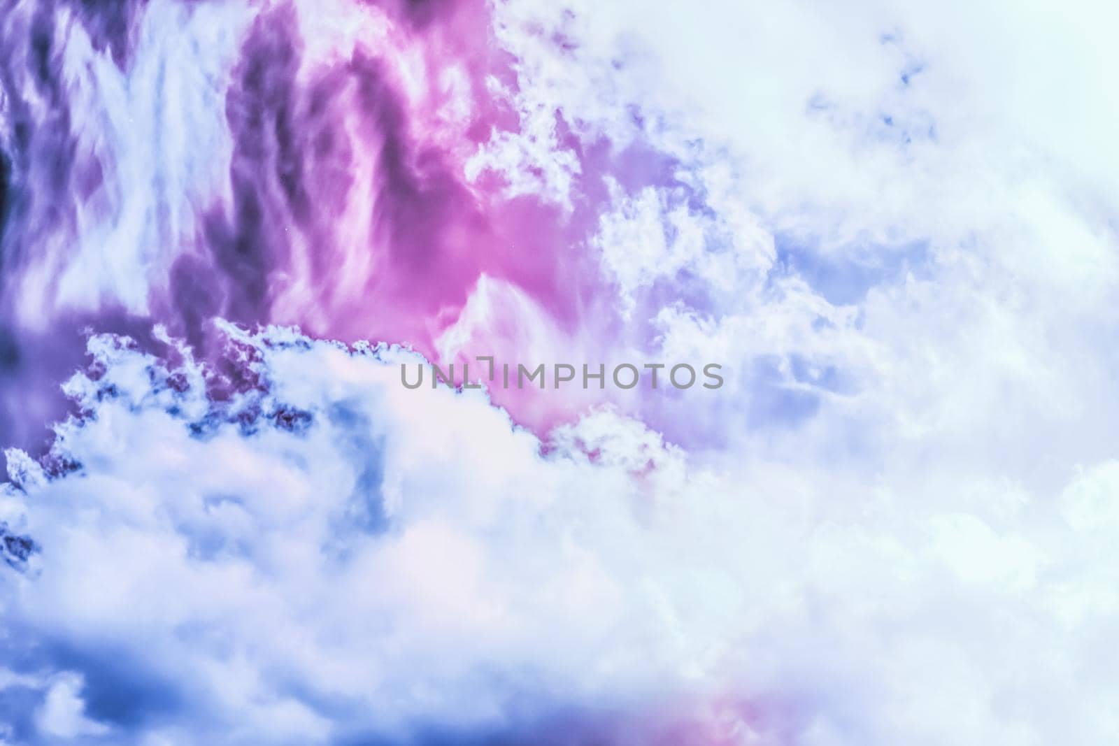 Magical dream, nature backdrop and spiritual holiday concept - Dreamy surreal sky as abstract art, fantasy pastel colours background for modern design