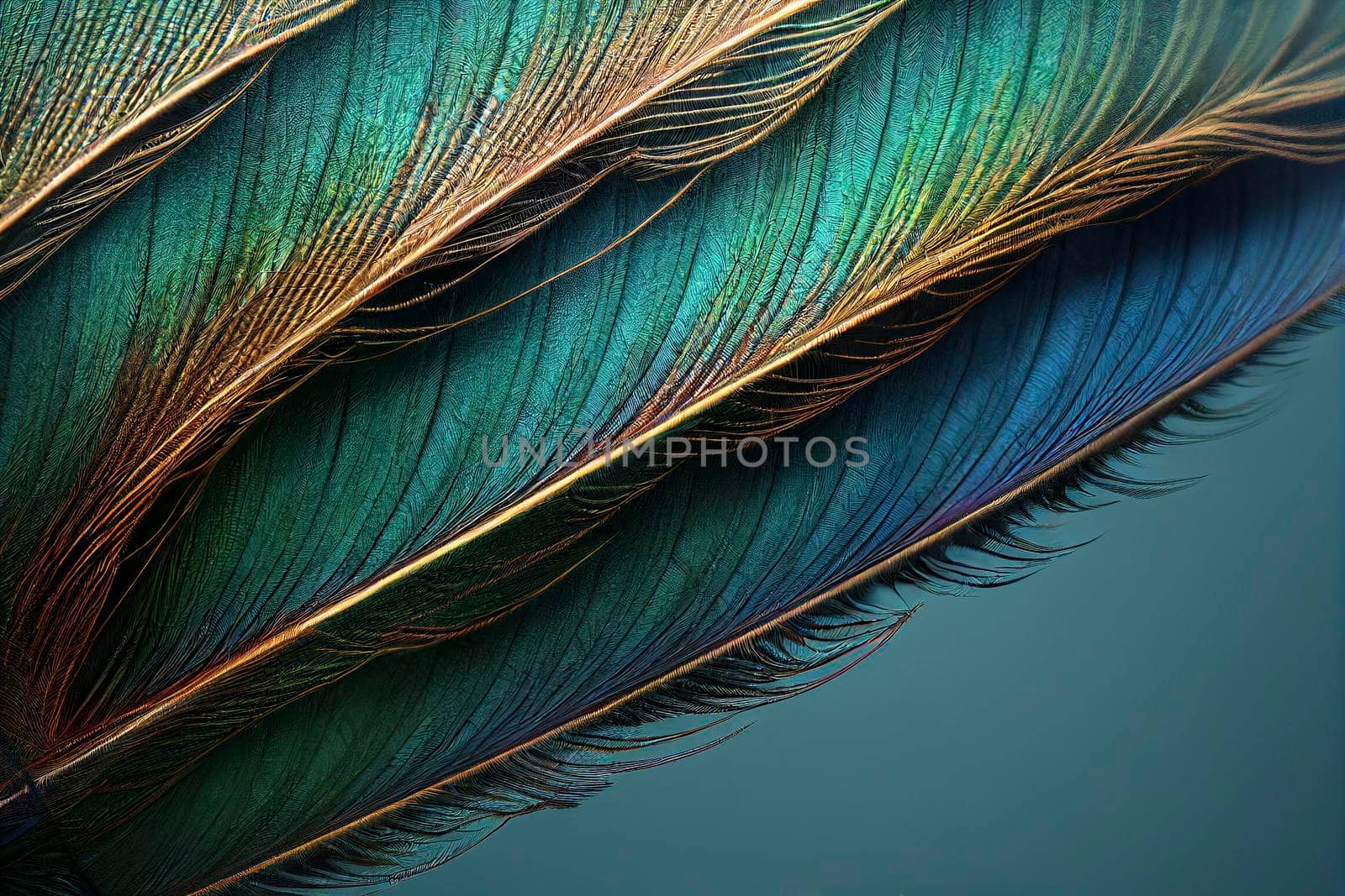 Close-up Peacocks, colorful details and beautiful peacock feathers