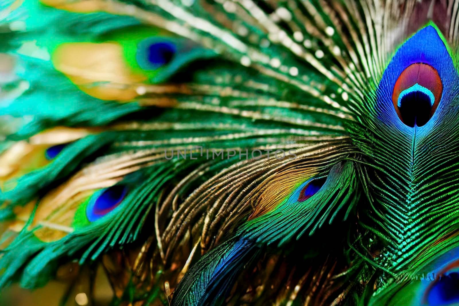 Close-up Peacocks, colorful details and beautiful peacock feathers. by jbruiz78
