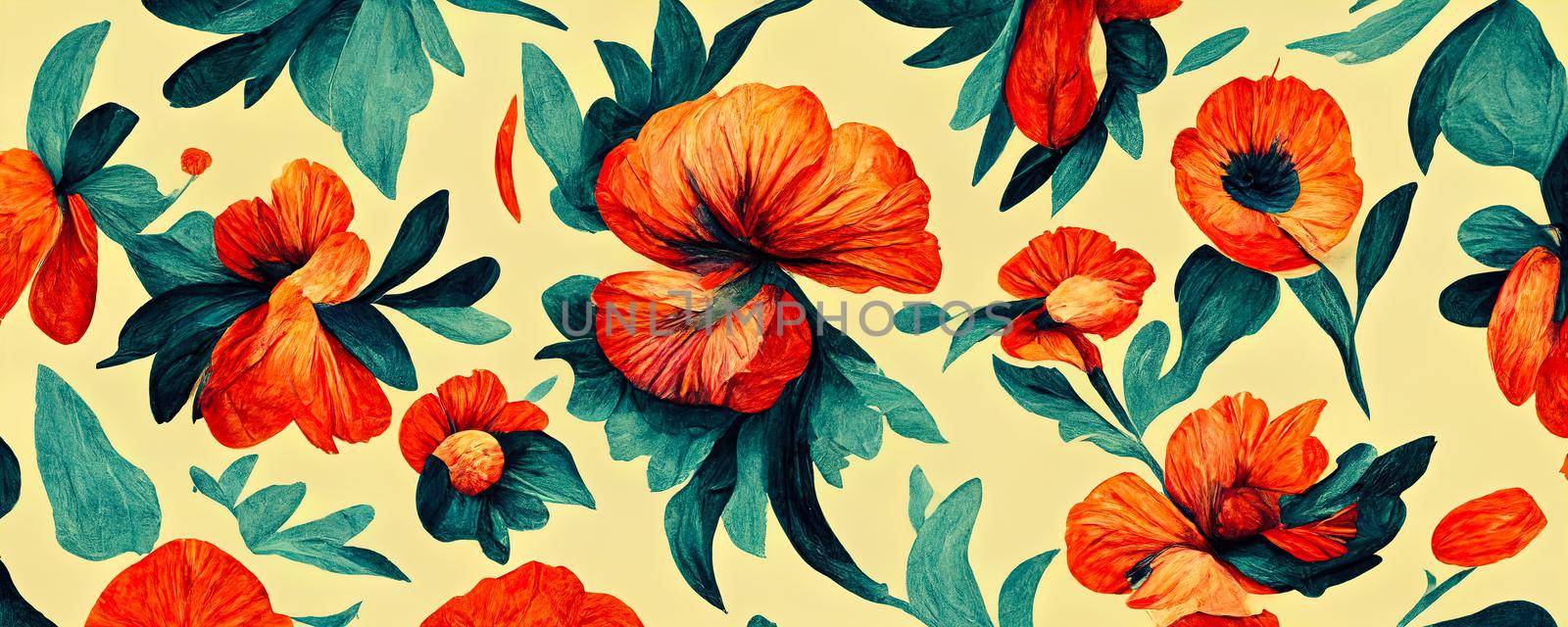 abstract flower illustration, creative flower background.