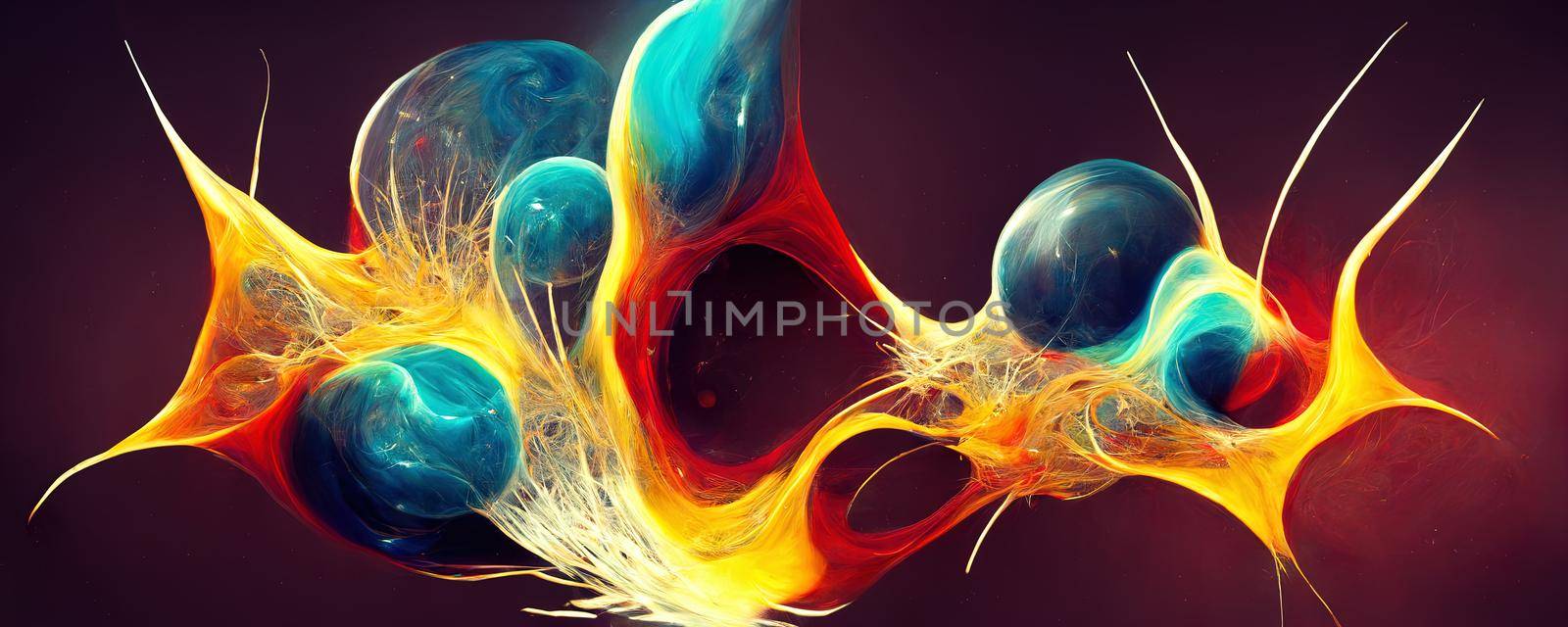 explosive burst of space, Colorful abstract wallpaper texture background illustration by TRMK