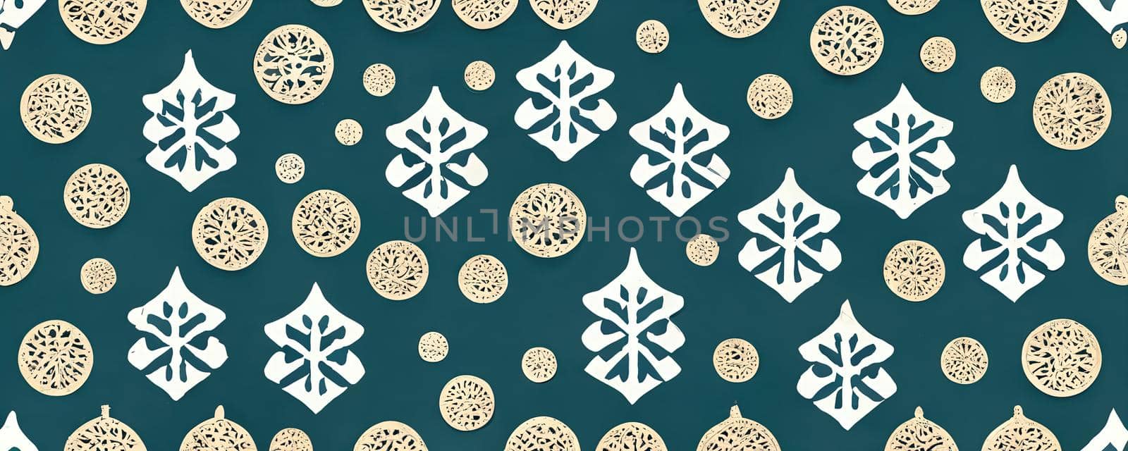abstract texture on the New Year theme of white snowflakes on what on a turquoise background.
