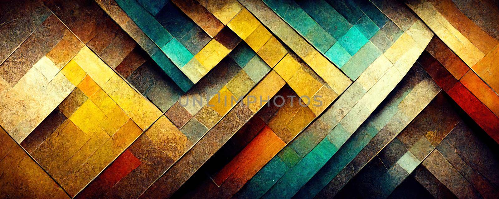 stylish background with golden abstract geometric pattern.