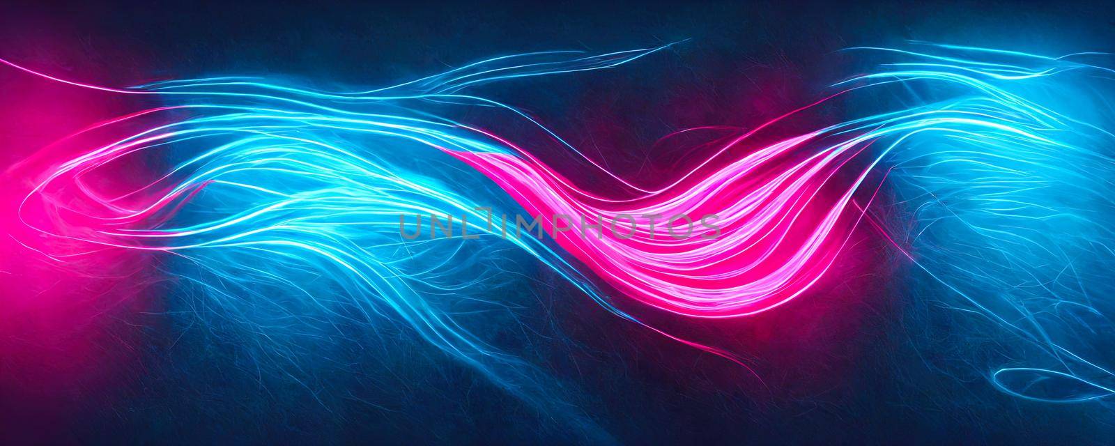 digital technology in the form of neon rays of blue and pink color, Colorful abstract wallpaper texture background illustration by TRMK