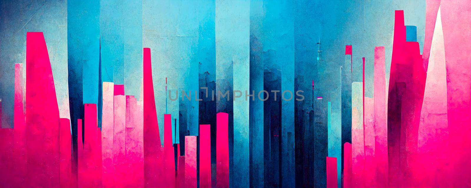 digital city, Colorful abstract wallpaper texture background illustration by TRMK
