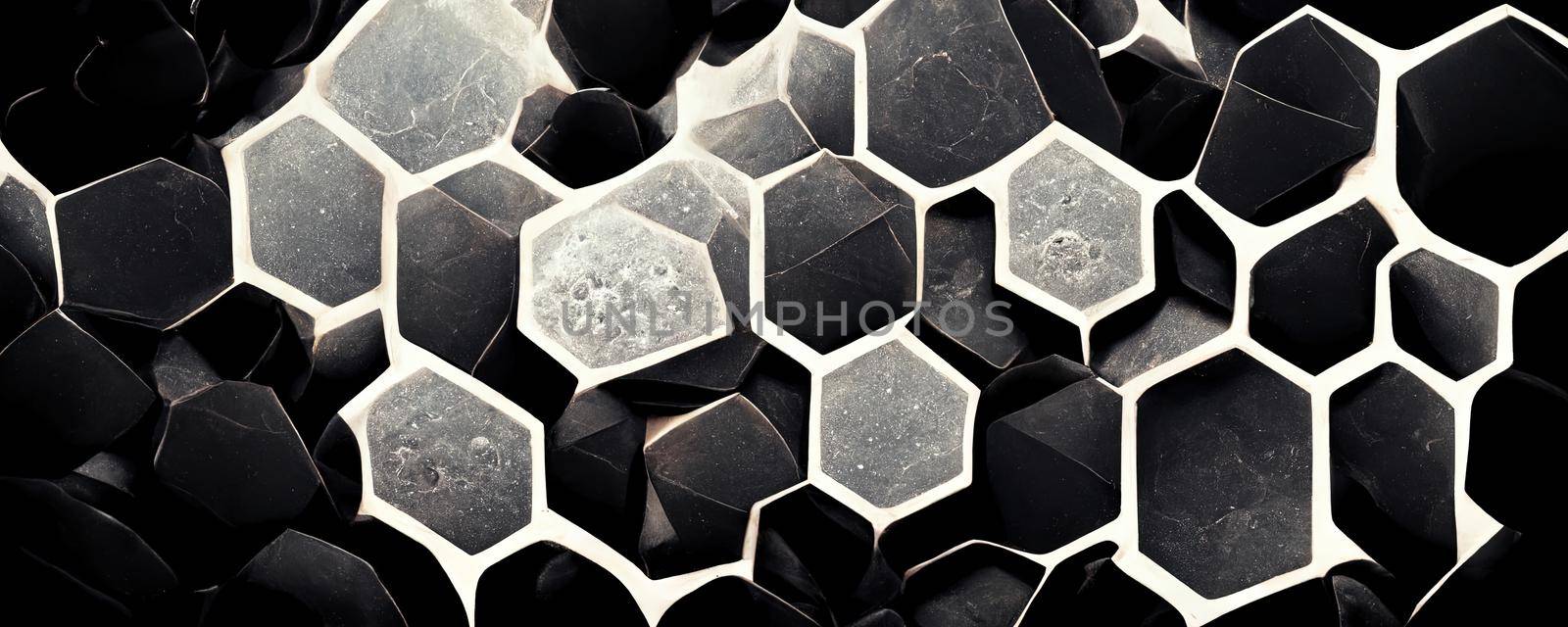 black and white honeycombs, Colorful abstract wallpaper texture background illustration by TRMK