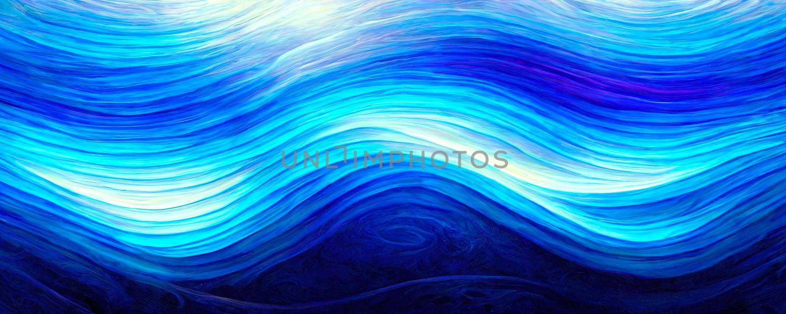 Colorful abstract wallpaper texture background illustration, blue waves of digital space by TRMK