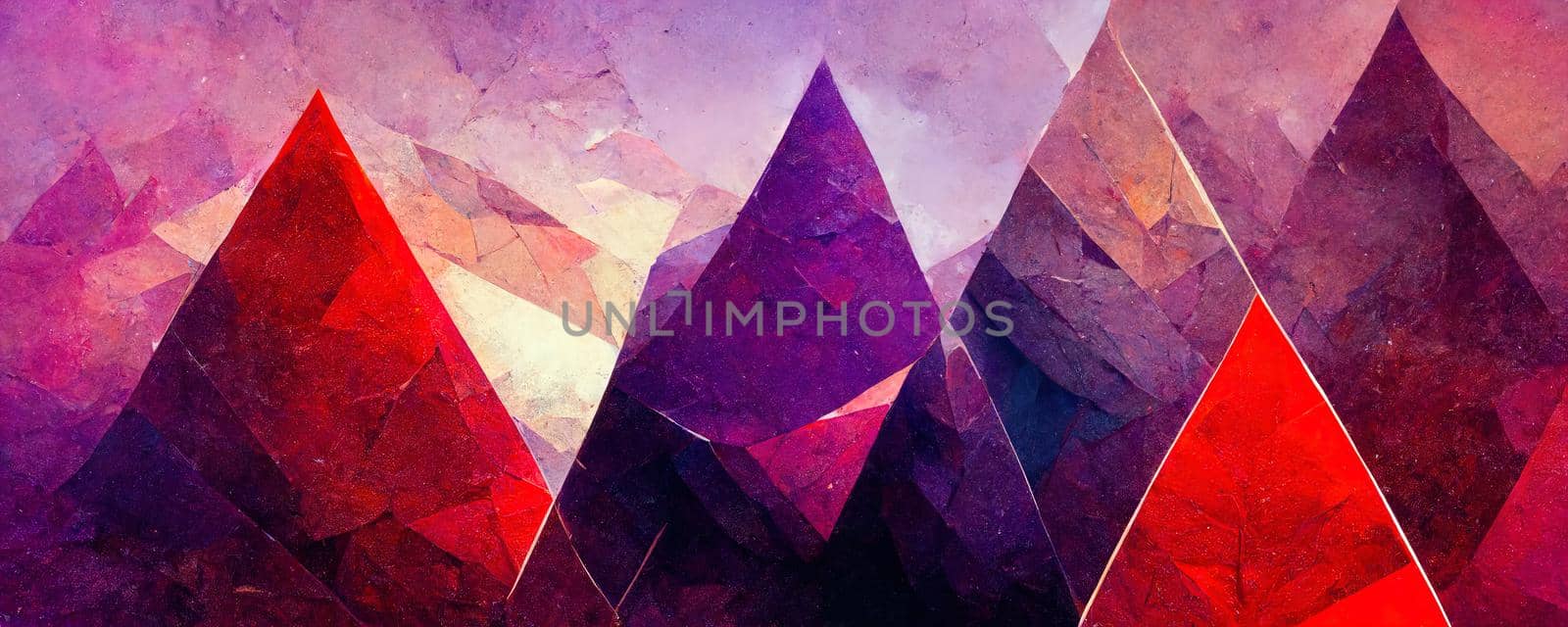abstract 3D illustrations in the form of geometric triangles and polygons creating a bright background.
