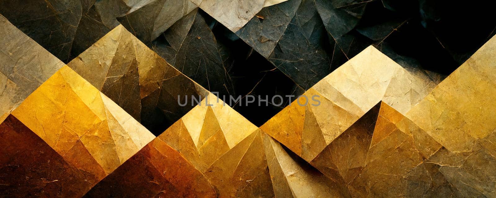 black gold polygons on a stylish background by TRMK