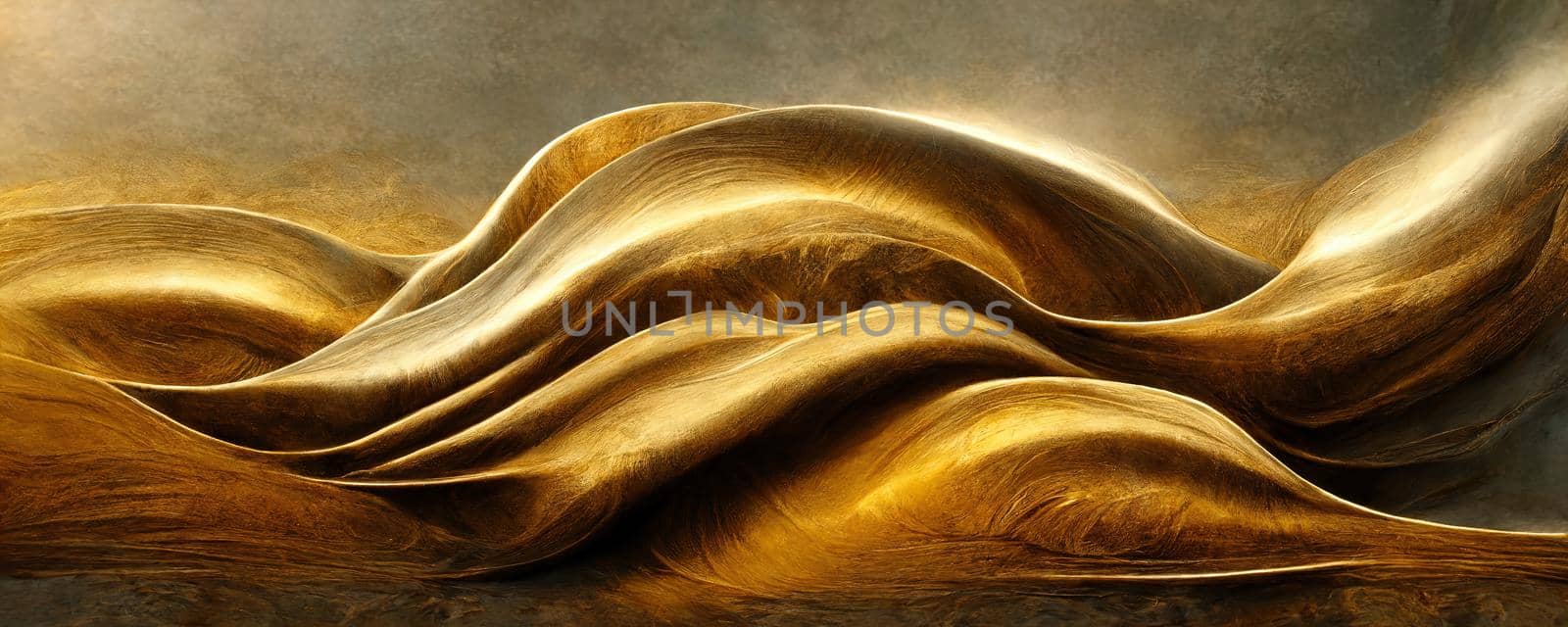 abstract pattern of golden lines resembling crumpled fabric or waves.