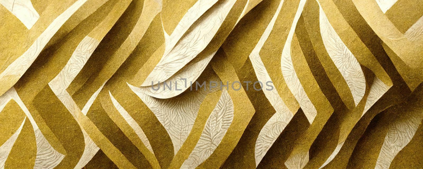 stylish background of golden and milky colors made in the style of cut paper.