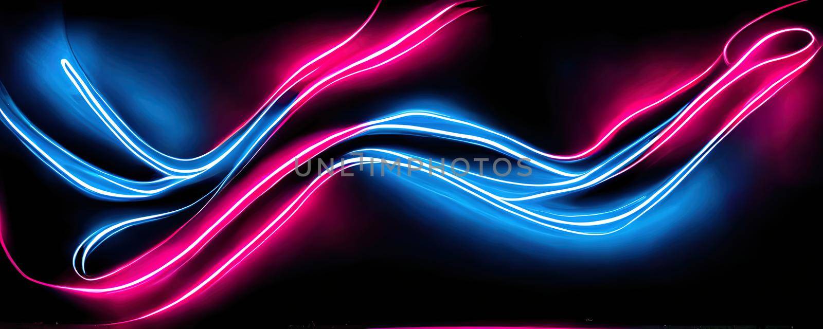 abstract neon colored lines wall background, neon blue and pink colors by TRMK
