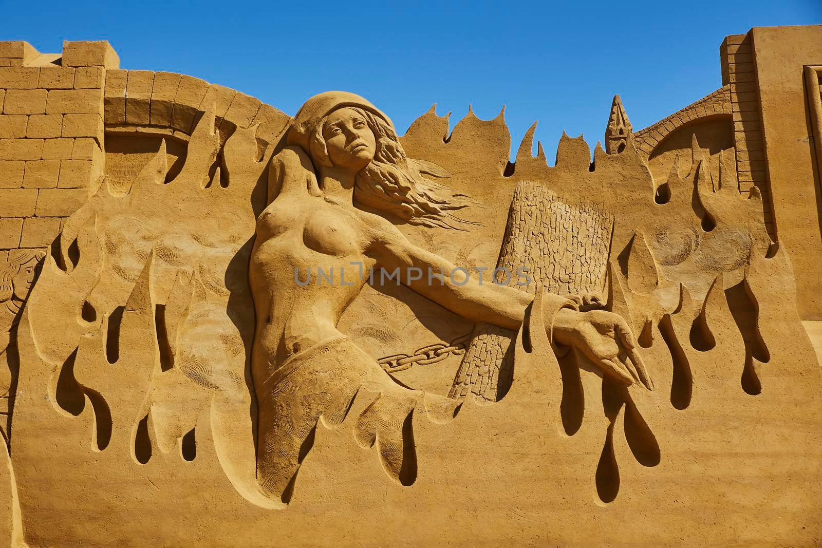 Sondervig, Denmark, June, 2022: International Sand Sculpture Festival by Viktor_Osypenko