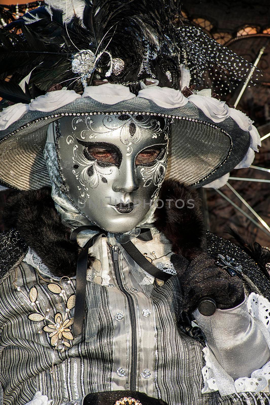 VENICE, ITALY - Febrary 5 2018: The masks of the Venice carnival 2018