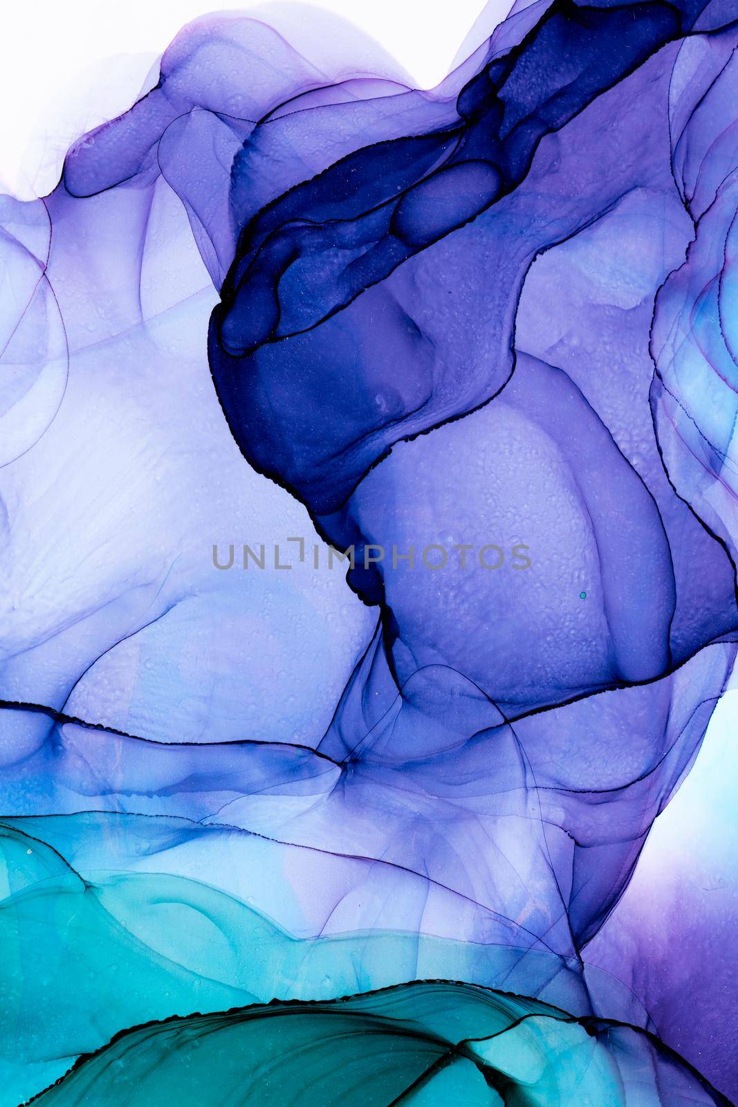 Marble ink abstract art from exquisite original painting for abstract background . Painting was painted on high quality paper texture to create smooth marble background pattern of ombre alcohol ink .