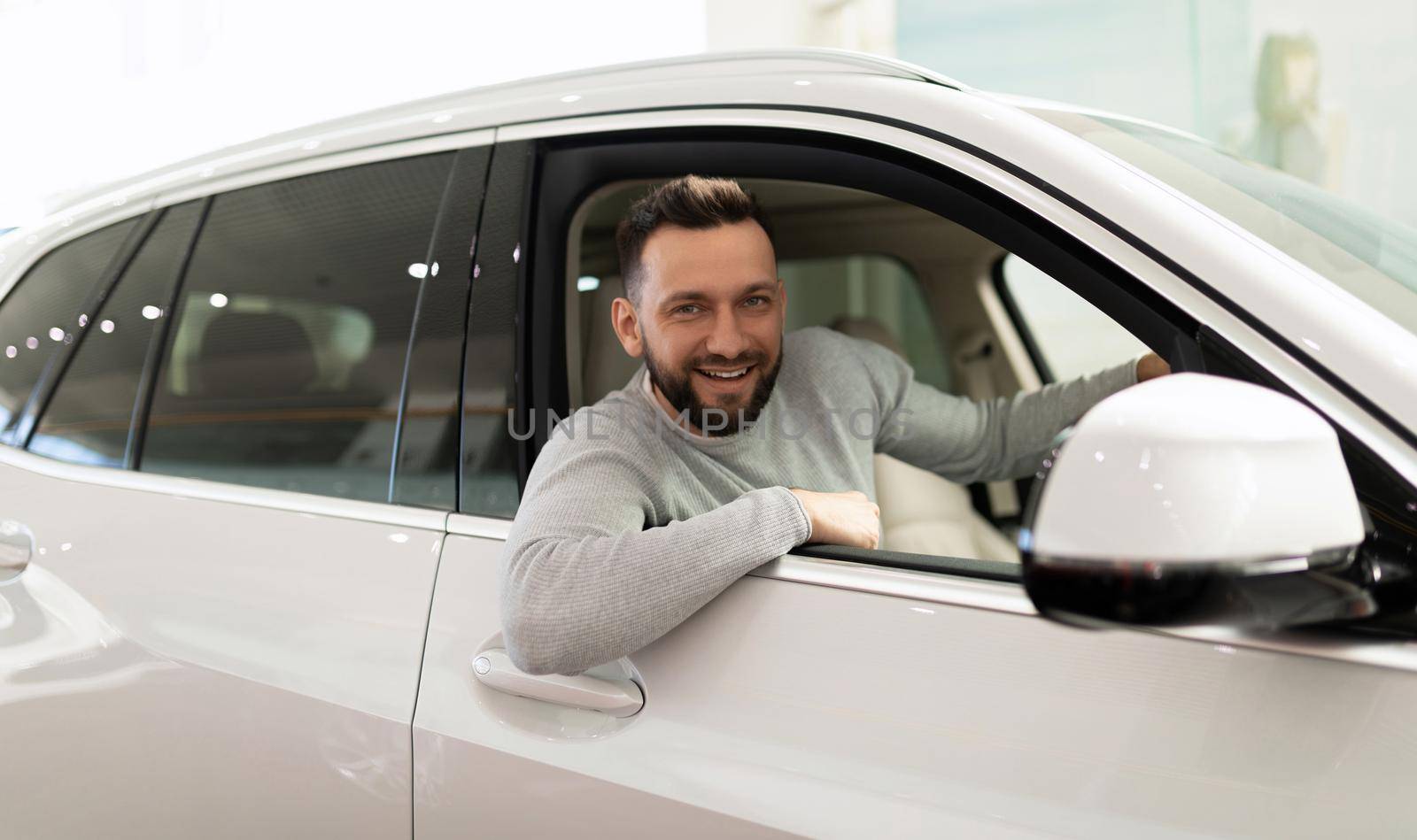 a buyer in a car showroom bought a new car and immediately insured it.