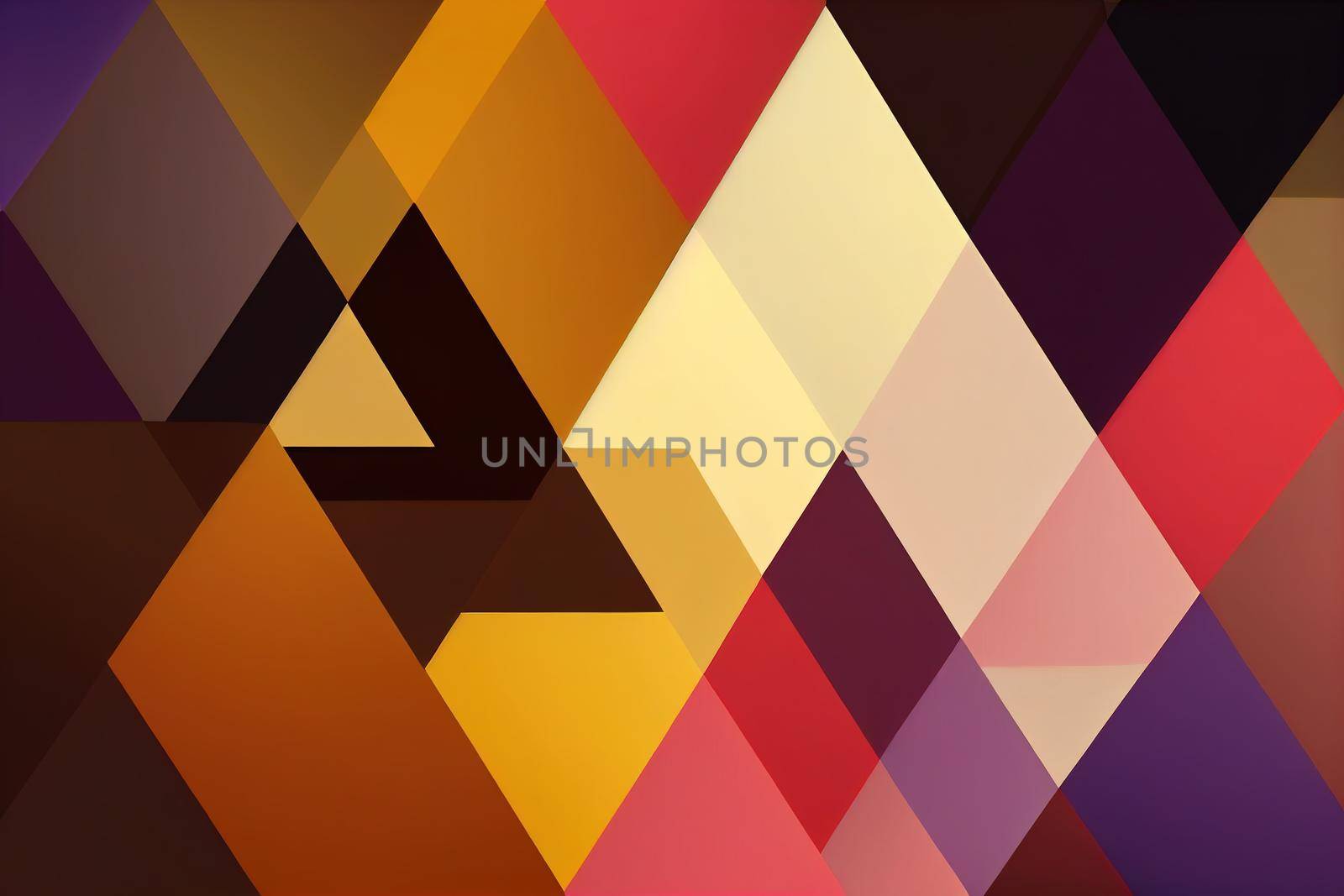 Abstract geometric style brown background Autumn colored business background Raster illustration Red, brown, purple colors Simple polygon background , anime style
