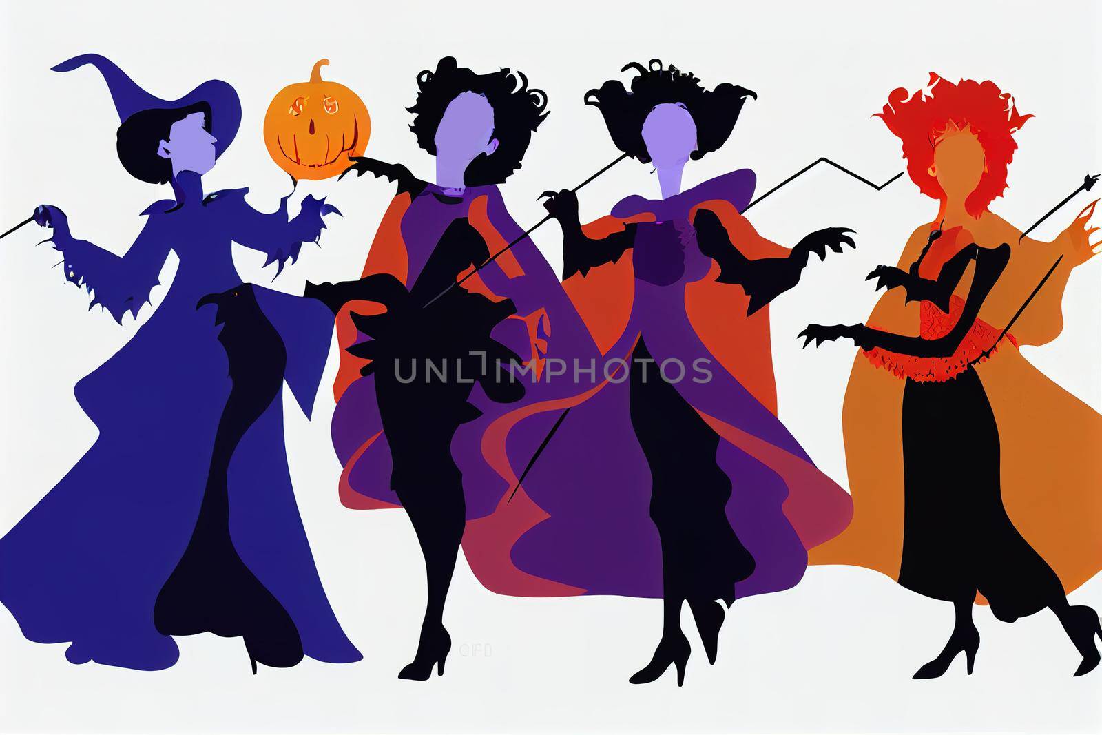 It's Just a Bunch of Hocus Pocus Sanderson Sisters Halloween Raster and Clip Art